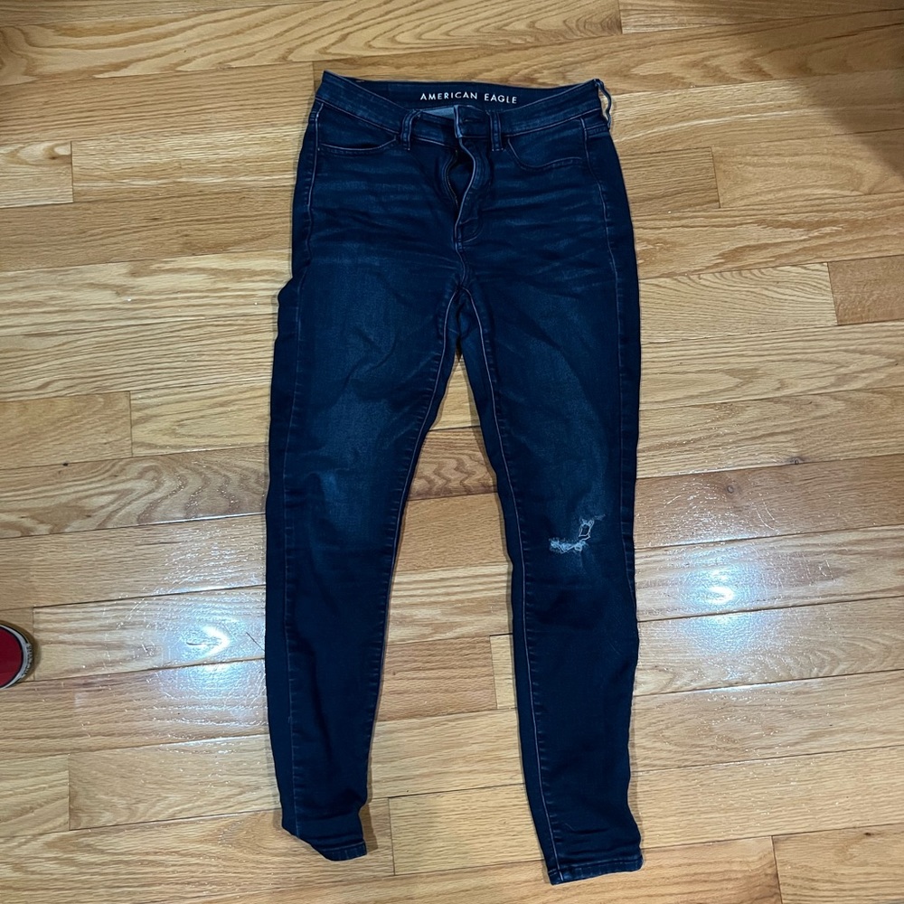 Super high waisted skinny jeans